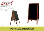 Agencja reklamowa ARS NOMINEM Kraków, Warszawa,potykacz, potylacze reklamowe, tablice z menu, drewniany potykacz, drewniana tablica,